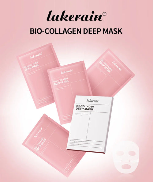 Bio-Collagen Real Deep Mask Nahrungsergänzungsmittel, Kollagen, Feuchtigkeitsspendende Hydrogelmaske für die Nacht, Verbessert die Elastizität, Porenverfeinernd, Straffend