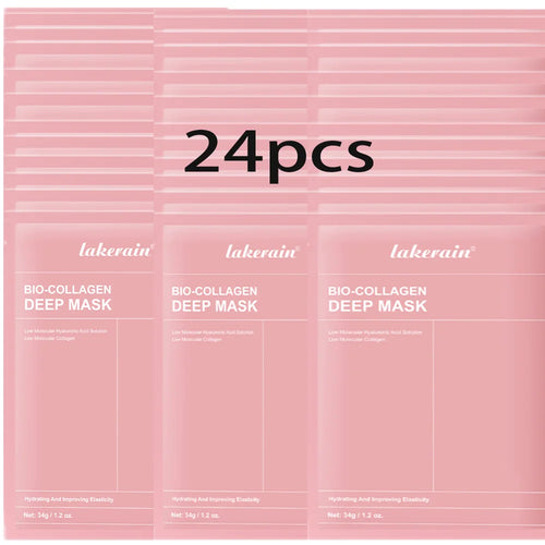 Bio-Collagen Real Deep Mask Nahrungsergänzungsmittel, Kollagen, Feuchtigkeitsspendende Hydrogelmaske für die Nacht, Verbessert die Elastizität, Porenverfeinernd, Straffend