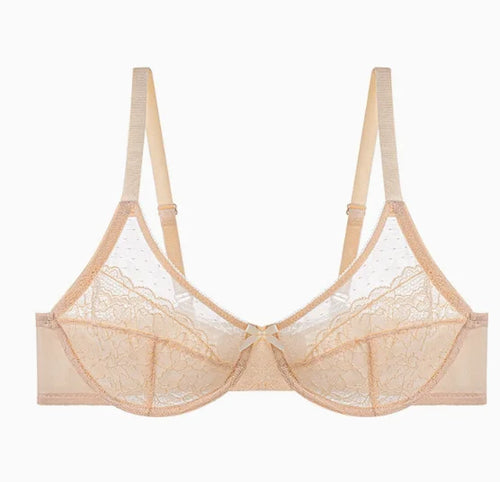 Lifting-BHs aus Spitze für Damen, transparent, Balconette-Schnitt, volle Abdeckung, Bügel, ungefüttert, Alltags-BHs, Dessous