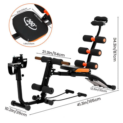 Bauchmuskelbank für das Heim-Fitnessstudio, multifunktionale, verstellbare Bauchmuskel-Crunch-Maschine, Bauchmuskeltrainingsgerät für das Ganzkörpertraining