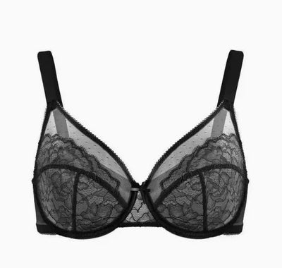 Lifting-BHs aus Spitze für Damen, transparent, Balconette-Schnitt, volle Abdeckung, Bügel, ungefüttert, Alltags-BHs, Dessous