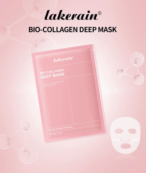 Bio-Collagen Real Deep Mask Nahrungsergänzungsmittel, Kollagen, Feuchtigkeitsspendende Hydrogelmaske für die Nacht, Verbessert die Elastizität, Porenverfeinernd, Straffend