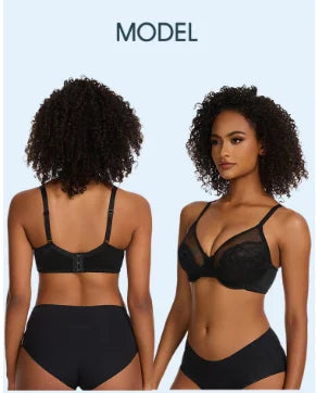 Lifting-BHs aus Spitze für Damen, transparent, Balconette-Schnitt, volle Abdeckung, Bügel, ungefüttert, Alltags-BHs, Dessous
