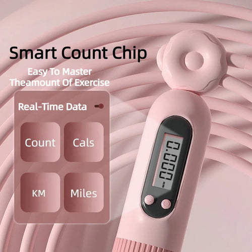 Springseil mit verstellbarem Kalorienzähler – Kaloriensparend für Fitness, Training und Gewichtsabnahme – Stahlseil für Heimtraining