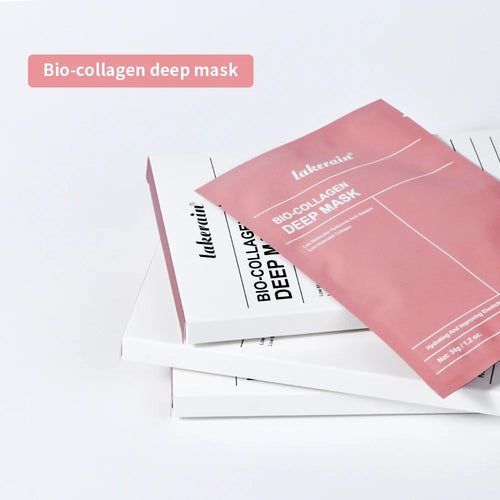 Bio-Collagen Real Deep Mask Nahrungsergänzungsmittel, Kollagen, Feuchtigkeitsspendende Hydrogelmaske für die Nacht, Verbessert die Elastizität, Porenverfeinernd, Straffend