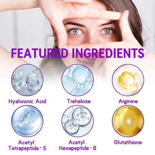 1 Paar Mikronadel-Augenpads mit Kollagen für intensive Feuchtigkeitspflege, um Krähenfüße und geschwollene Augen zu glätten