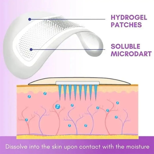 1 Paar Mikronadel-Augenpads mit Kollagen für intensive Feuchtigkeitspflege, um Krähenfüße und geschwollene Augen zu glätten