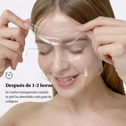 Bio-Collagen Real Deep Mask Nahrungsergänzungsmittel, Kollagen, Feuchtigkeitsspendende Hydrogelmaske für die Nacht, Verbessert die Elastizität, Porenverfeinernd, Straffend
