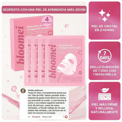 Bio-Collagen Real Deep Mask Nahrungsergänzungsmittel, Kollagen, Feuchtigkeitsspendende Hydrogelmaske für die Nacht, Verbessert die Elastizität, Porenverfeinernd, Straffend